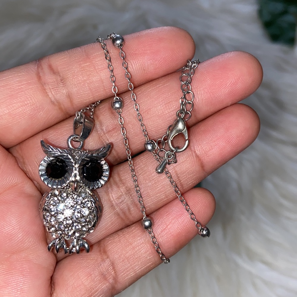 Hinged Owl Head Necklace